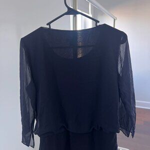 Ann Taylor Top in Navy Blue